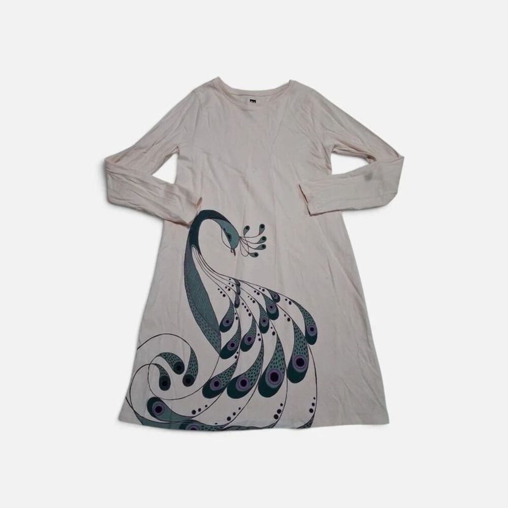 Tea Collection Girls Peacock Shirt Dress 8